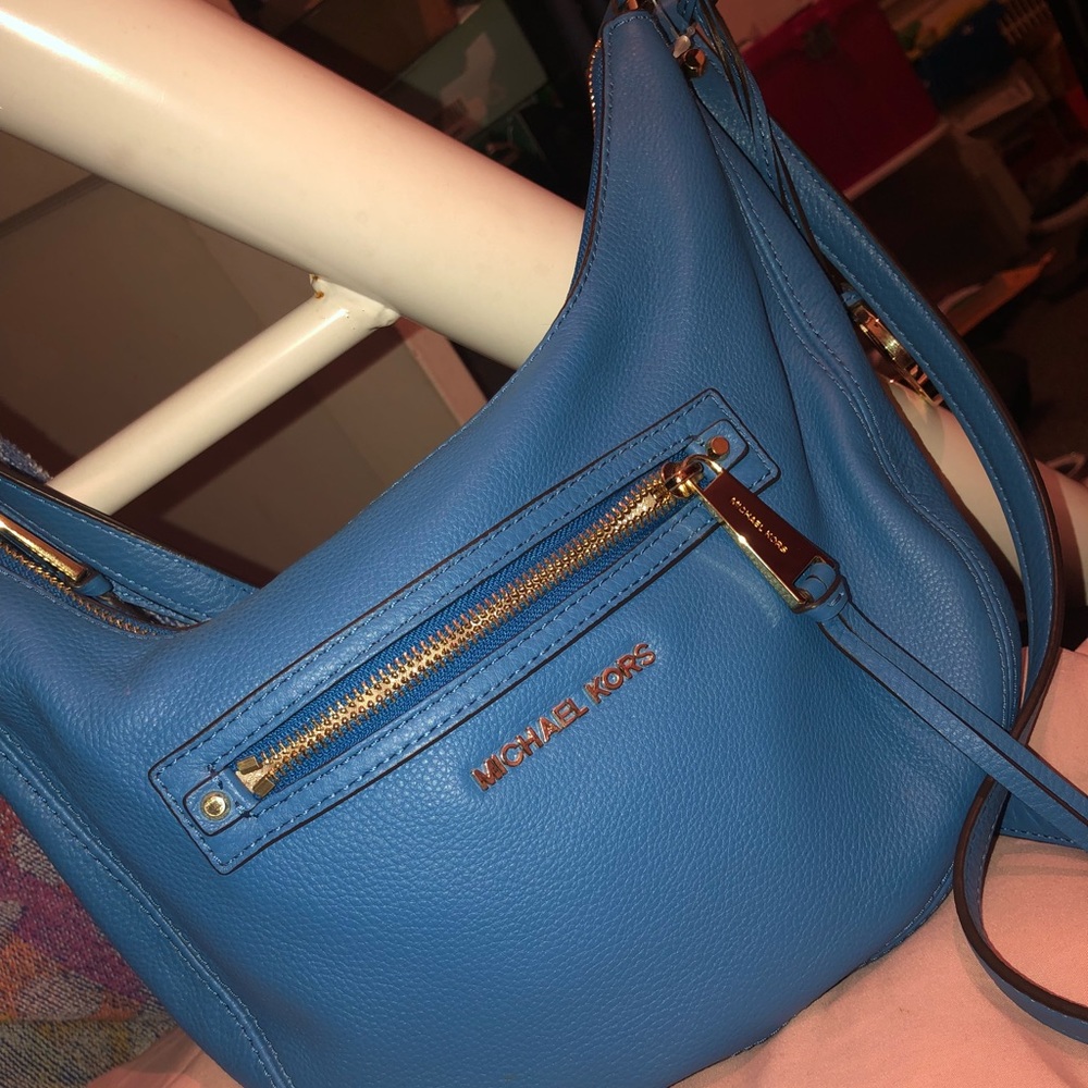 Blue Michael Kors purse